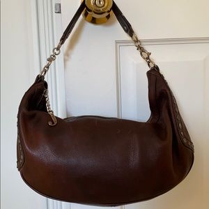 Brown leather purse